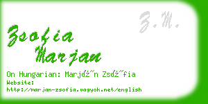 zsofia marjan business card